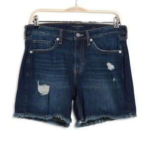 🆕️ LUCKY BRAND Distressed Mid Rise Relaxed Fray Hem Denim Shorts